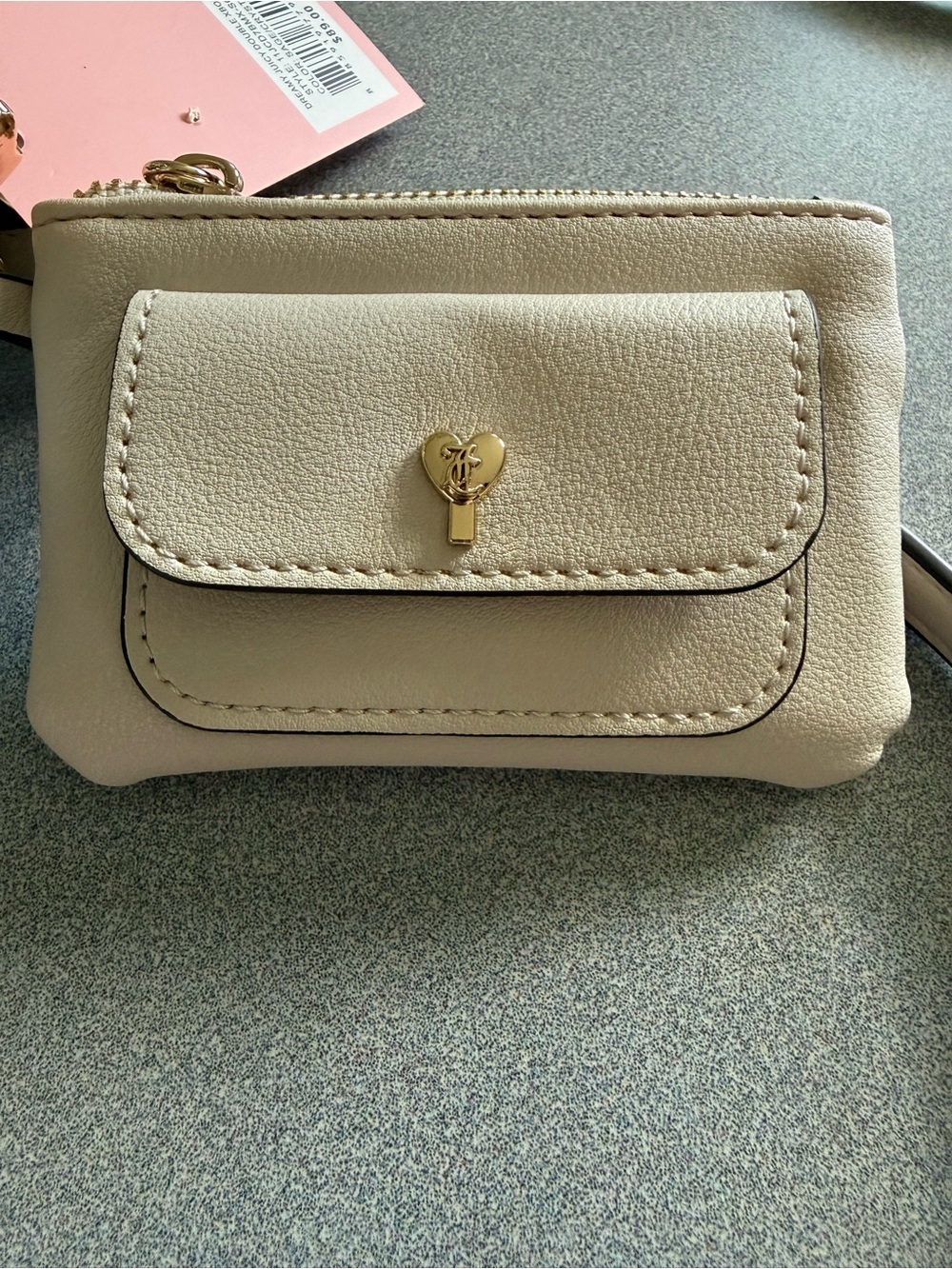 Juicy Couture soft sage green Crossbody Bag with Pink Logo and Coin Pouch - Picture 3 of 16